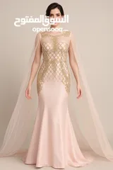  1 Party Gown Blush Pink Mermaid Dress  Evening Dress فستان وردي بقصّة حورية البحر فستان مناسبات
