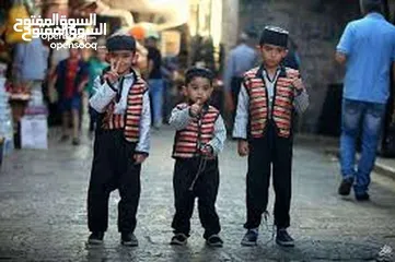  4 لباس اطفال تراثي  عبايه و دشداش و حطه و عقال