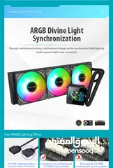  7 Huntkey MVP V360 3 Fans CPU Cooler مراوح تبريد للكيس 3 متوفرين باللونين الابيض و الاسود