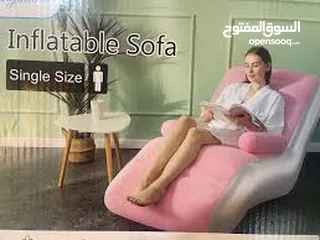  1 كنبايه كرسي هوائي مع طاوله مركى قدمين كنياية  جلوس  متنقله صوفيا