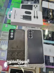  1 مستعمل Samsung S21 5G  امريكي وعربي رام 16 جيجا 128 و 256 هدية شاحن الاصلي ولزقة متوفر توصيل