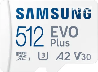  1 بطاقة ذاكرة سامسونج 512 جيجا برو بلس للكاميرات والموبايلات microsd 512Gb samsung