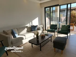  13 شقة ارضية مفروشة للايجار غرفتين نوم في عبدون