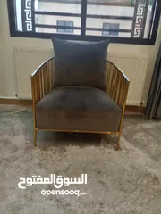  1 كرسي صالون تركي لون ذهبي دائم  مميز للبيع