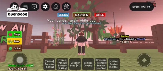  2 حساب بلوكس فروت للبيع و فيه اشياء في ماب المزرعة  فيه دبل موني و دبل ماستري و دارك بليد و دبل مساحة4