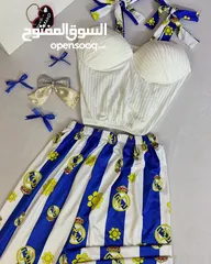  3 بيجاما التريند الستاتي البرشا والمدريد فري سايز
