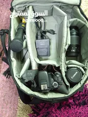  12 كاميرا كانون600D مع جميع ملحقاتها