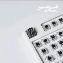  4 مجموعة غطاء مفاتيح Spacebar و Esc في لوحة المفاتيح الكهربائية الميكانيكية بتصميم خريطة أرضية سوداء