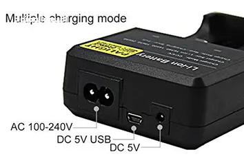  2 شاحن بطاريات رباعي 3.7V Battery Charger