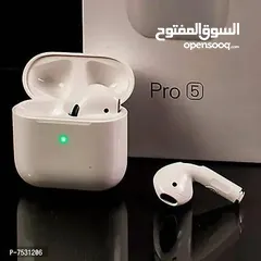  3 سماعة Apple airbuds pro 5  بلوتوث ...متوفرة باللون الأبيض فقط .. مكفولة