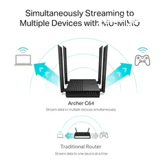  6 راوتر انترنت شبكات انترنت وايرلس تي بي لينك TP Link wifi  Router C64 Archer for internet connection