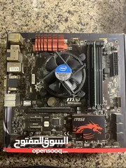  9 قطع كمبيوتر CPU Intel Core i5 4th Generation - Motherboard B85M GAMING - Ram 8&4 DDR3