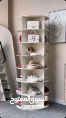  6 خزانة الأحذية الدوارة متعدد الطبقات – 7 طبقات   حل ذكي وأنيق لتنظيم بيتك بأسلوب عصري