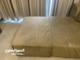  4 L shaped velvet sofa