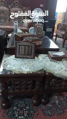  6 طقم عرفة ضيوف للبيع حفر خشب ثقيل بحالة جيد جدا