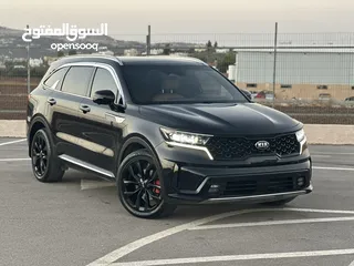  4 كايا سورينتو /2020 فل الفل  فتحة سقف بانوراما  2x4 ///200Hp  ديزل  2200cc  فل الفل مسكر بلاك
