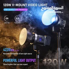  5 Ulanzi 120W Bi-color / RGB V-Mount Video Light   اضاءة تصوير عالية الجودة