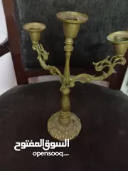  2 شمعدان نحاس ثقيل اصلي للبيع