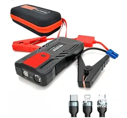  1 باوربانك طوارئ 12 فولت لتشغيل المركبات المتعددة وشحن الموبايل 12v emergency car jump starter