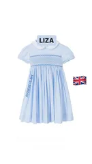  2 New UK embroidery handmade smocked  فستان ليزا سموكنج صناعة انجليزية ملوكية فاااخرة جودة عاليةdress