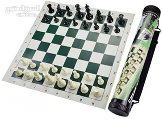  9 رقعة شطرنج رول جلد حجم كبير سهلة الطي