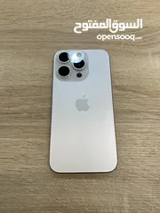  1 iPhone 15 pro  256gb  كفالة ابل لغاية 13/11/2026  بطارية 100% لون سلفر