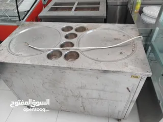  4 Ice cream machine Roll and fridge for sale ,, مكينة الآيس كريم رول البيع