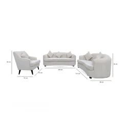  2 Ember 6 Seater Fabric Sofa - Spacious Relaxation