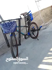  16 بيع بسكليت بحاله جيده جدااا اللون اسود وازرق واضح بالصوره غيارات شغاله وبرك شغال 100%