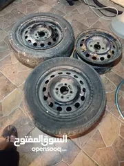  3 جنط لانسر حديد 14 برغي بعيد عدد 3