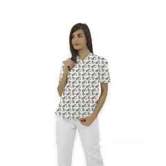  5 Printed scrub top very good quality garnteed after washing for long time available 24 designs