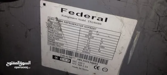  2 ثلاجه فيدريل مستعمله بحاله جيده فقط بحاجه الى غاز