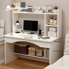  10 مكتب دراسي كامل متكامل مكتب مثالي مع سطح مكتب واسع خشب مقاوم للخدوش وسهل التنظيف والتركيب
