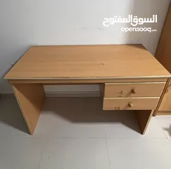  8 desk + night stand + book shelf - مكتب +مكتبة + طاولة سرير