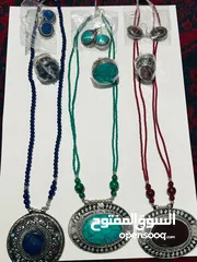  1 Necklace, قلاده  افغانی لازورد عقیق ـفیروزه
