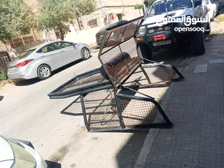  3 رول بار مع سلة وشبك (غرفة شبك) لبك اب ميتسوبيشي من موديل 2000 ولغاية 2006 بحالة الوكاله