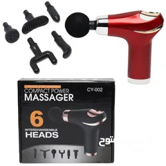  14 جهاز مساج Massage Gun فرد مسدس المساج الاحترافي  6 رؤوس 5 سرعات تدليك الجسم و العضلات رجاج