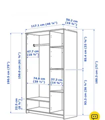  7 Ikea double bed + Mattress + Bedsides + wardrobe