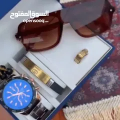  1 بكج هدية رجالي يتكون من( الساعةومسبحه ومحبس ونظارات شمسيه  توصيل  بغداد /5000الف محافظات/6000الف