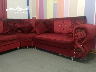  4 طقم كنب كورنر + طاولة سامبا + عرباية أطفال + بيرو تواليت