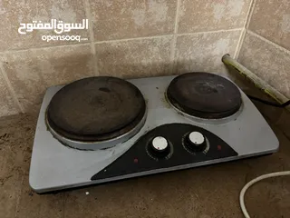  1 بوتاجاز كهربا 2 شعلة يعمل بحالة حيدة ب 5 ريال لدواعي السفرelectric stove