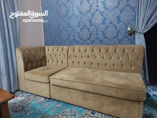  1 golden color sofa