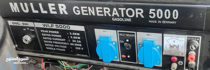  1 مولدات كهربائية اثنين  5.5 KW صناعة المانية جديدة غير مستعملة نهائيا