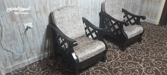  9 طقم موريس خشب زان 7 مقاعد