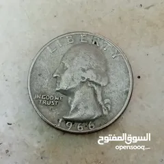  1 ربع دولار امريكي عام 1966
