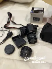  3 كاميرا كانون 850d وعدسه 50mm وستاند تصوير