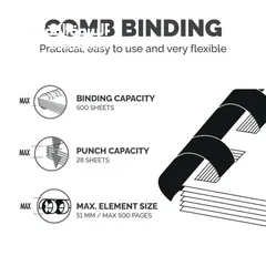  6 جهاز تغليف الكتب والمذكرات - Comb Binding Machine