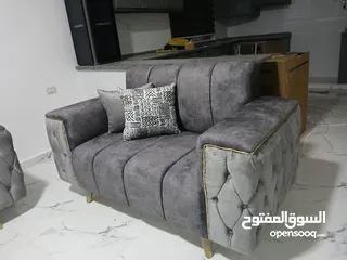  8 طقم كورنر خشب قراط ولاتيه مكفول سنتين اسفنج ضغط قماش وتر بروف. 6مخدات هدية  بفة لكل طقم كن