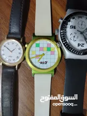  3 ساعات أصلية سواتش و سيكو