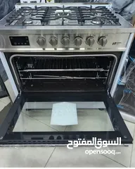  3 فرن ناشونال الاصلي ستانلس او اسود ملوكي فل سيفتي قطع ايطالي قياس 90 سم